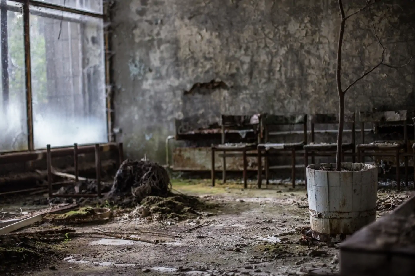 Запустение после аварии в Чернобыле